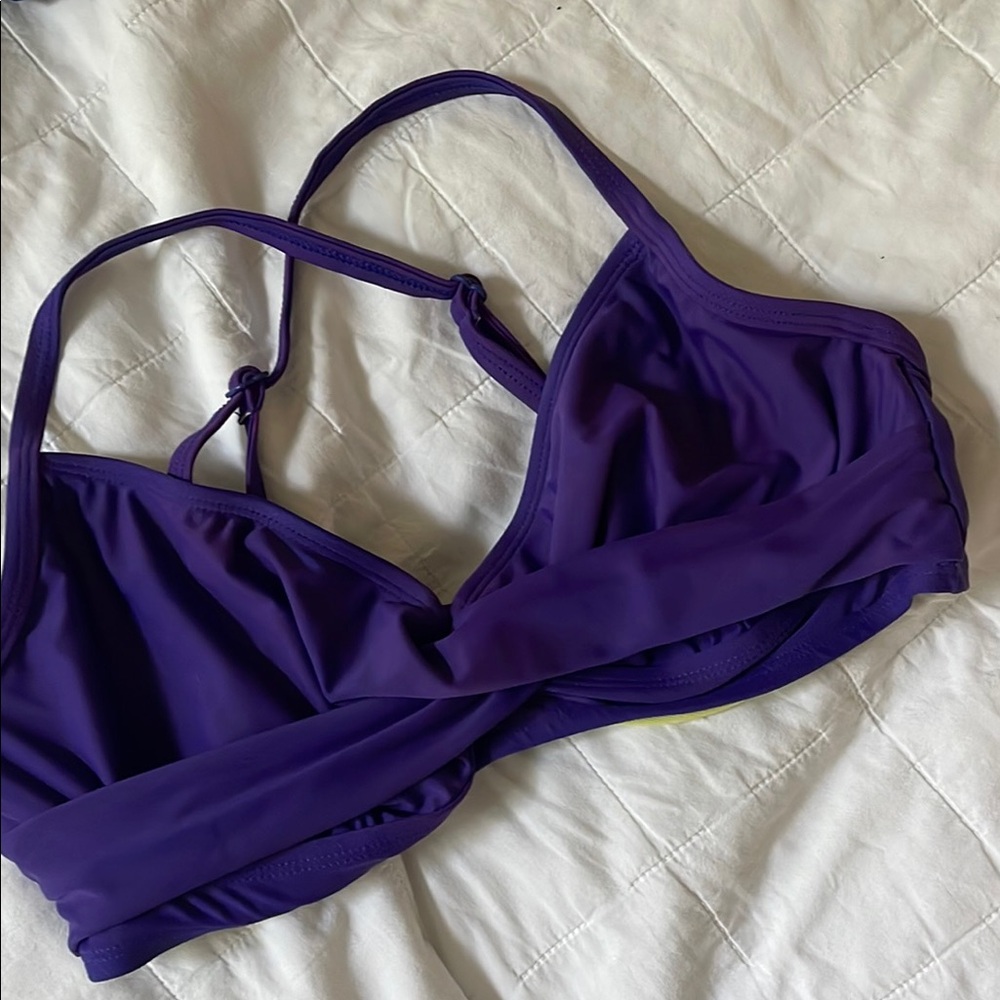 ATHLETA Purple Bikini Top 36BC